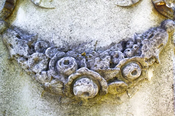 Flores Escultura Sepultura Tumba Ornamento — Foto de Stock