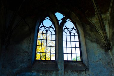 Gotik kırsal pencere, mimari inşa etmek.