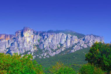 Yunanistan ve dağ tepeleri gökyüzü manzarası