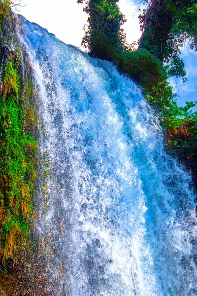 Греція Прекрасний Великий Водоспад Брижі Скелі — стокове фото