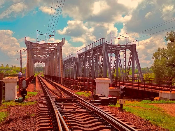 Ferrocarril Construcción Puentes — Foto de Stock