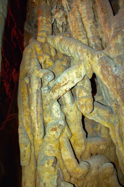 Grotta Stalattite Rocce Sfondo Texture — Foto Stock