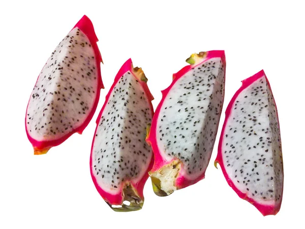 Drakfrukt Eller Pitaya Isolerad Vit Bakgrund — Stockfoto