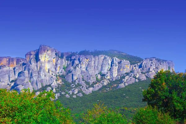 Griekenland Berg Heuvels Lucht Panorama — Stockfoto