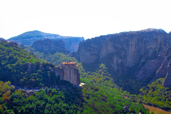 希腊Kalamata 城堡建筑修道院山全景 — 图库照片