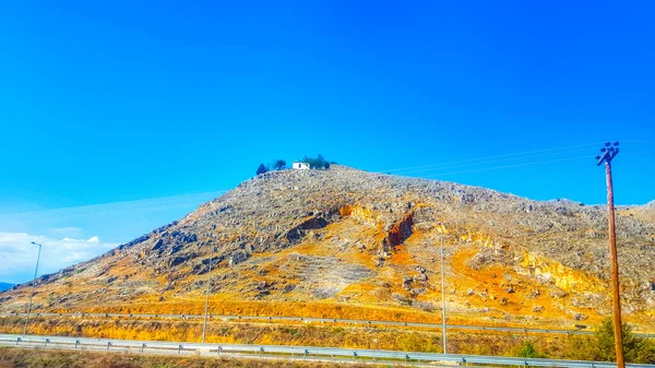 Montaña Verdes Colinas Grecia Paisaje — Foto de Stock