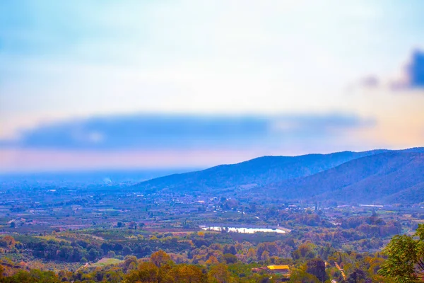 Grèce Ciel Bleu Montagne Panorama Automne — Photo