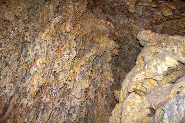 Caverna Estalactite Rochas Fundo Textura — Fotografia de Stock