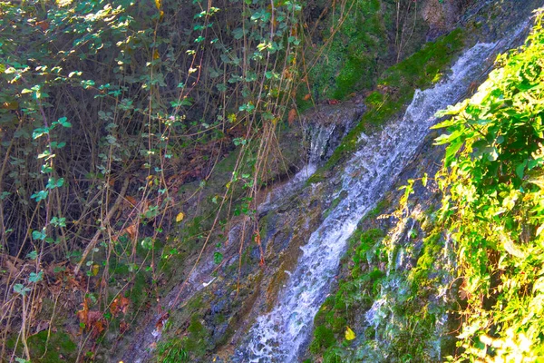 Горная Река Каскадный Водопад Брызги Камней — стоковое фото