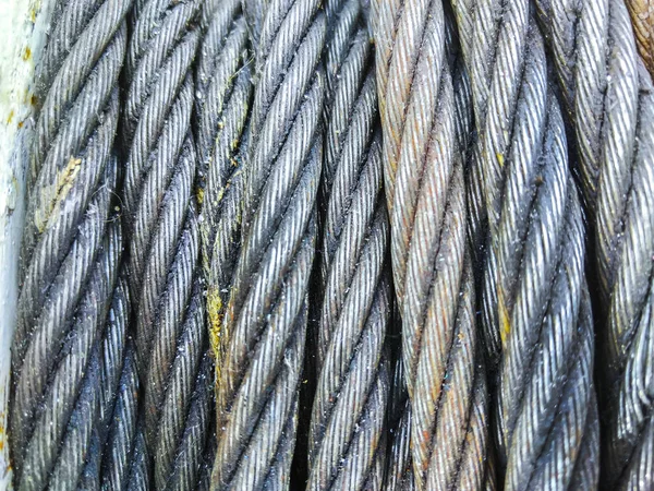 Szczegóły Dotyczące Kabla Elektrycznego Bębnie Rolka Drutu Metalowego Kolorze Srebrnym — Zdjęcie stockowe