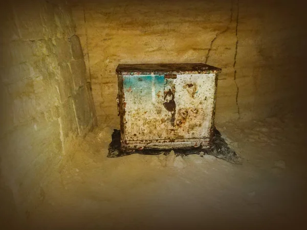 Discesa Alla Catacomba Dungeon Vista Del Tunnel Che Scende Katakombs — Foto Stock