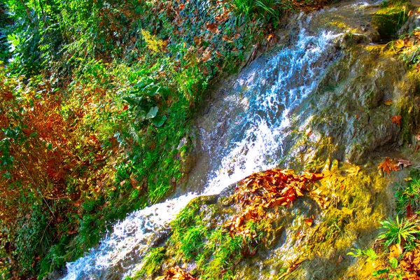 Гірська Річка Водоспад Каскаду Бризки — стокове фото