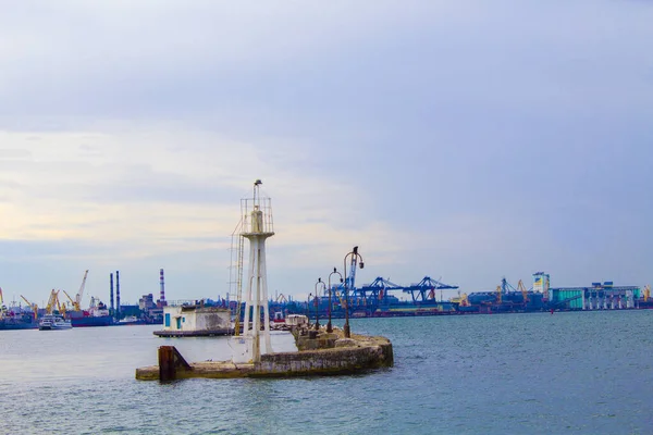 Dilapidated Old Fishing Dock Collapsing Sea Walking Paths Promenade — Stock Photo, Image