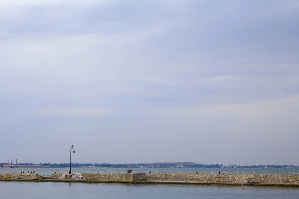 Verfallene Alte Fischerstege Die Ins Meer Stürzen Spazierwege Auf Der — Stockfoto