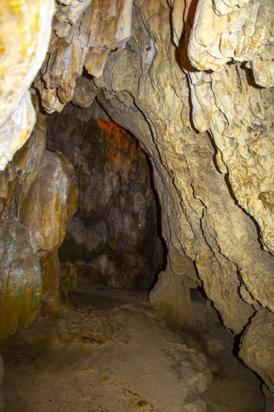 Cueva Estalactita Rocas Fondo Textura —  Fotos de Stock