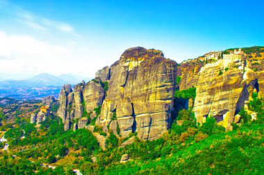 Yunanistan Kalamata ve dağ tepeleri gökyüzü manzarası