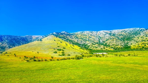 Гірські Зелені Пагорби Грецький Пейзаж — стокове фото
