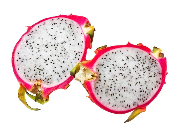 Dragon Fruit Pitaya Που Απομονώνονται Λευκό Φόντο — Φωτογραφία Αρχείου