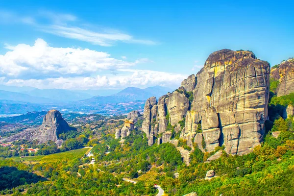 Grecja Kalamata Górskie Wzgórza Panorama Nieba — Zdjęcie stockowe
