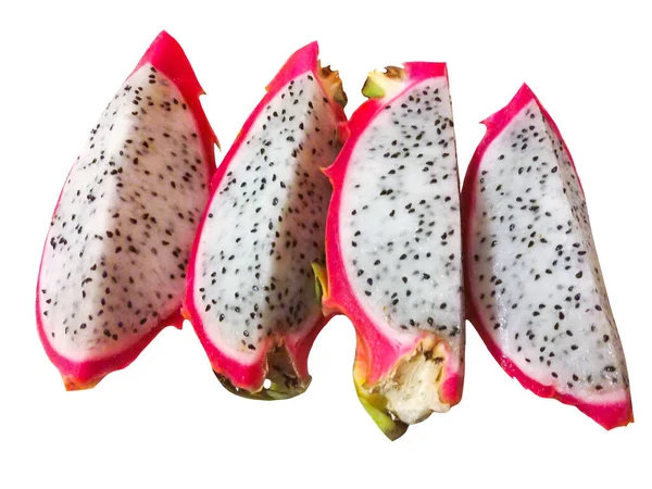 Drakfrukt Eller Pitaya Isolerad Vit Bakgrund — Stockfoto