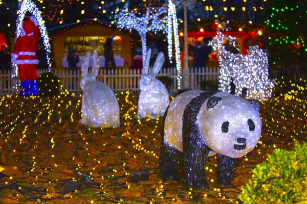 Christmas garden decoration panda garland