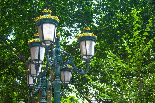 Vintage Cidade Rua Lanterna Livre — Fotografia de Stock