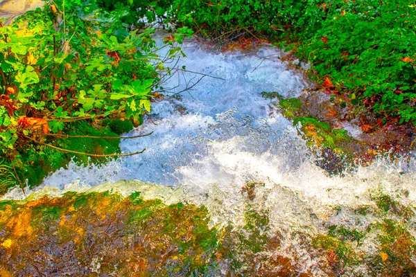 Mountain River Cascade Waterfall Splash Rocks — 스톡 사진