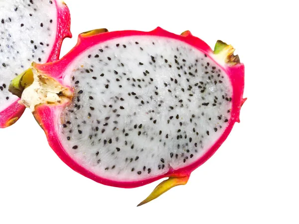 Dragon Fruit Pitaya Που Απομονώνονται Λευκό Φόντο — Φωτογραφία Αρχείου