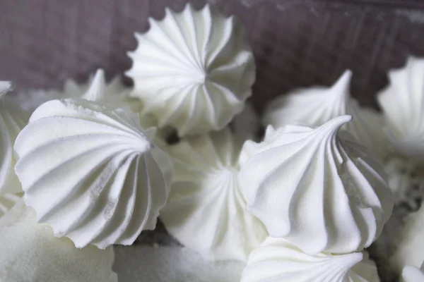Homemade White Meringue Cakes Dessert — Stock Photo, Image