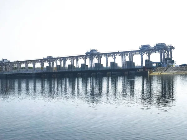 Uma Barragem Uma Central Hidroeléctrica Rio Dniester Abastecendo Muitas Zonas — Fotografia de Stock