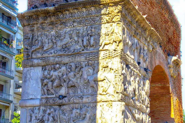 Triumphal Arch Thessaloniki Relief Background — 스톡 사진