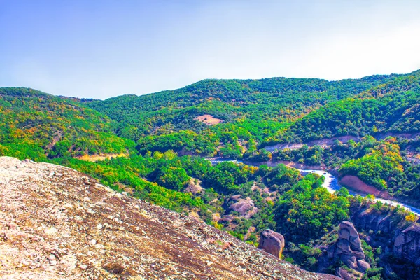 Droga Wąż Górski Las Krajobraz Panorama — Zdjęcie stockowe