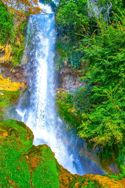 Греція Прекрасний Великий Водоспад Брижі Скелі — стокове фото