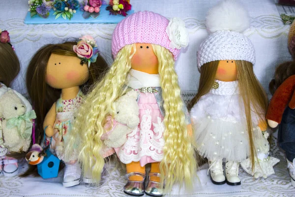 Handmade Doll Toy Dolls Toy Store Souvenir Doll Made Handmade — 스톡 사진