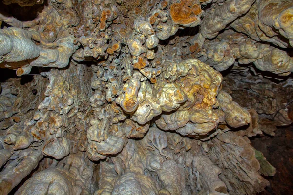 Cave Stalactite Rocks Background Texture — Stock Photo, Image