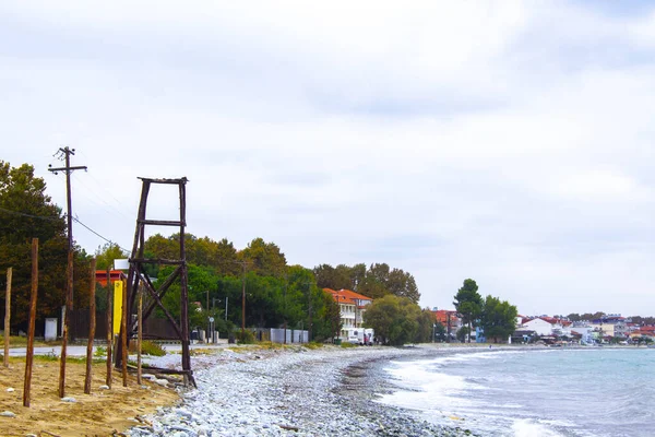 Velha Torre Vigilância Resgate Marítimo Grécia — Fotografia de Stock