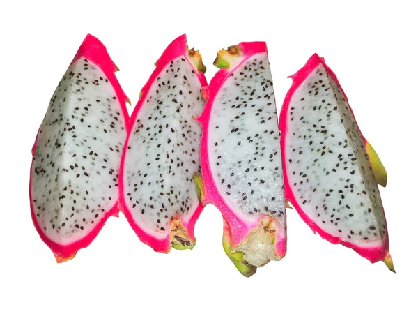 Dragon Fruit Pitaya Που Απομονώνονται Λευκό Φόντο — Φωτογραφία Αρχείου