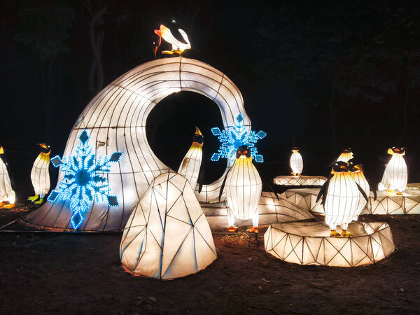  Пролетает в сумерках. световое оформление сада