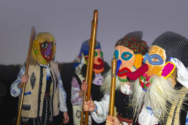 Romania Christmas Étnicas Disfraces Vacaciones —  Fotos de Stock