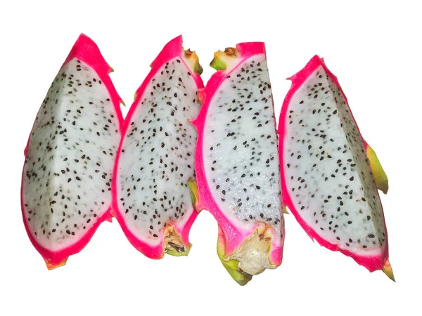 Drakfrukt Eller Pitaya Isolerad Vit Bakgrund — Stockfoto