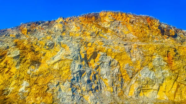 Žlutá Hora Rock Pozadí Textura — Stock fotografie
