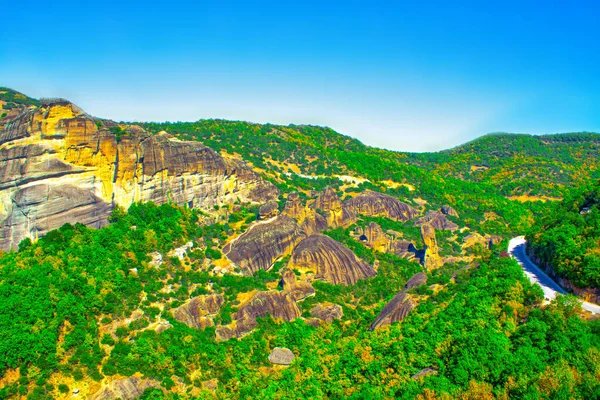 Griekenland Kalamata Berg Heuvels Lucht Panorama — Stockfoto