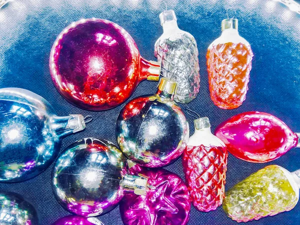 Weihnachtsbaum Spielzeug Kugel Dekoration Hintergrund — Stockfoto