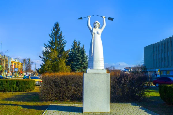 Smila Statue Smila City Located Dnieper Upland Tyasmyn River District — Stock Photo, Image