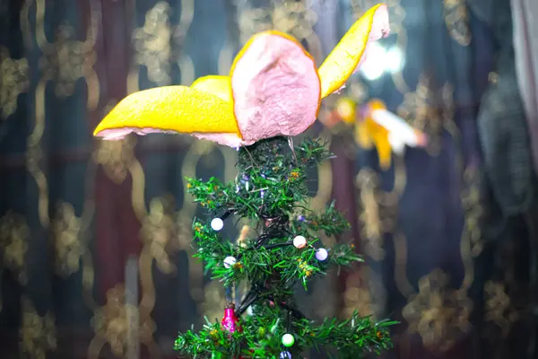 Árbol Navidad Juguete Bola Decoración Fondo —  Fotos de Stock