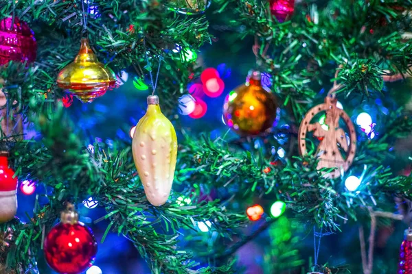 Weihnachtsbaum Spielzeug Kugel Dekoration Hintergrund — Stockfoto