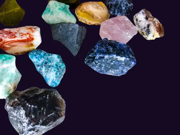 Assorted Beautiful Gemstones Crystals — Stock Photo, Image