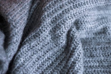 Desenli gri örülmüş kumaş..