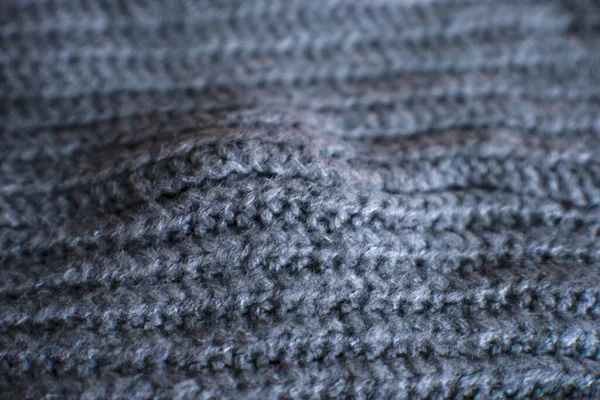 Texture Gray Knitted Fabric Pattern — Stock Photo, Image