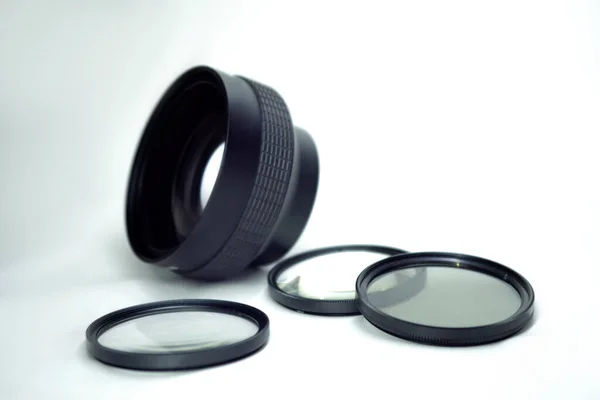 Photo Lens Filters Isolated White Background — Stock Photo, Image